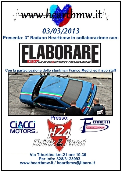 3 MEETING CLUB HEARTBMW Guidonia uscita A1 autostrada