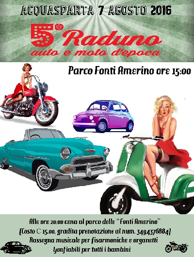  5 RADUNO AUTO E MOTO D&APOS;EPOCA Acquasparta, TERNI, Parco Fonti Amerino