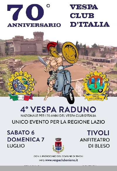 QUARTO 4 VESPA RADUNO NAZIONALE TIVOLI ROMA